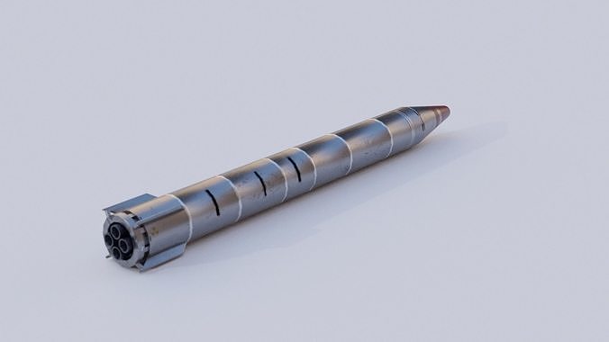 USSR Nuclear Rocket unity  Low-poly 3D model