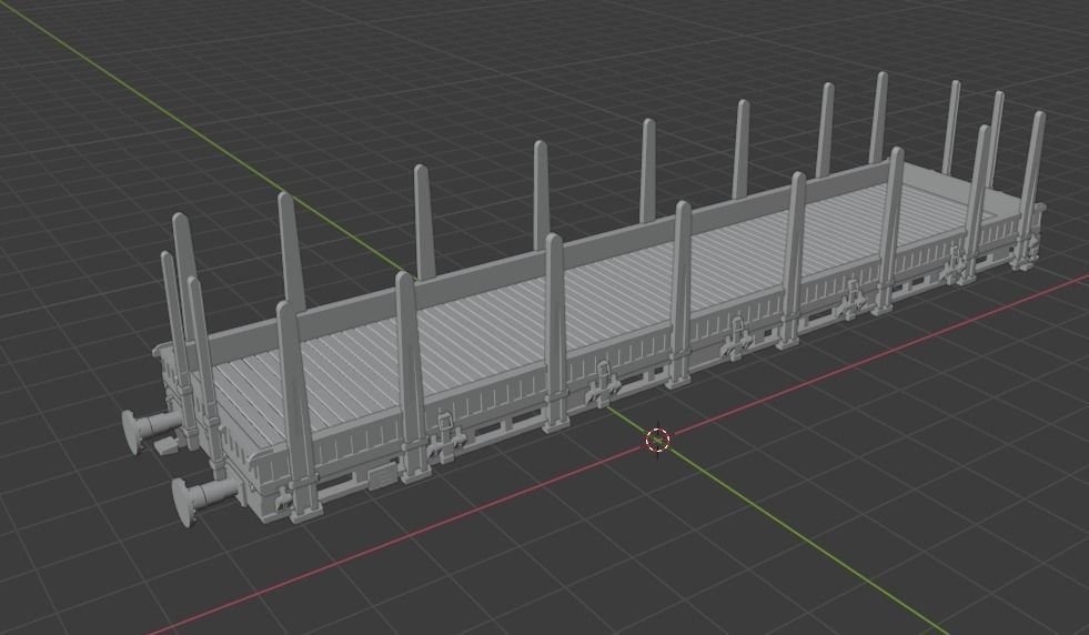 H0 1-87 scale Kbs 442 freight car 3D print model_13