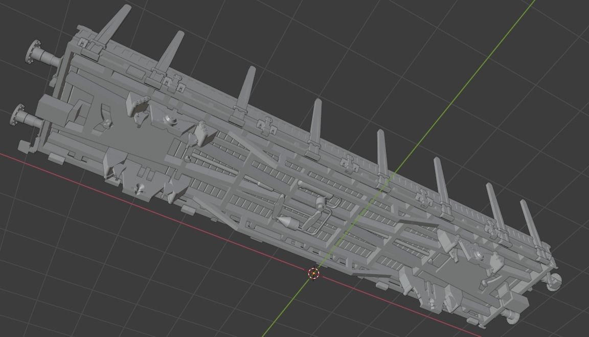 H0 1-87 scale Kbs 442 freight car 3D print model_10