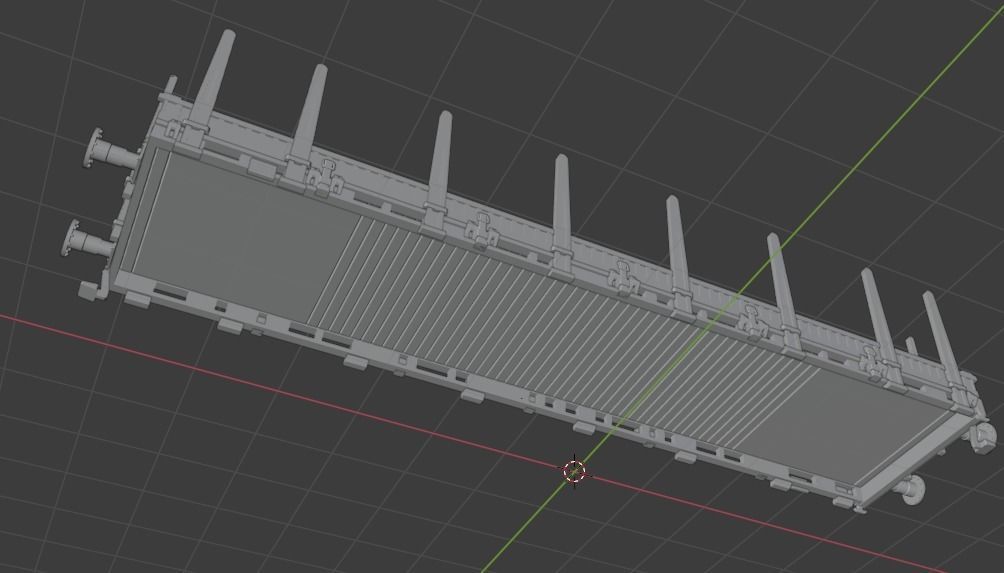 H0 1-87 scale Kbs 442 freight car 3D print model_14
