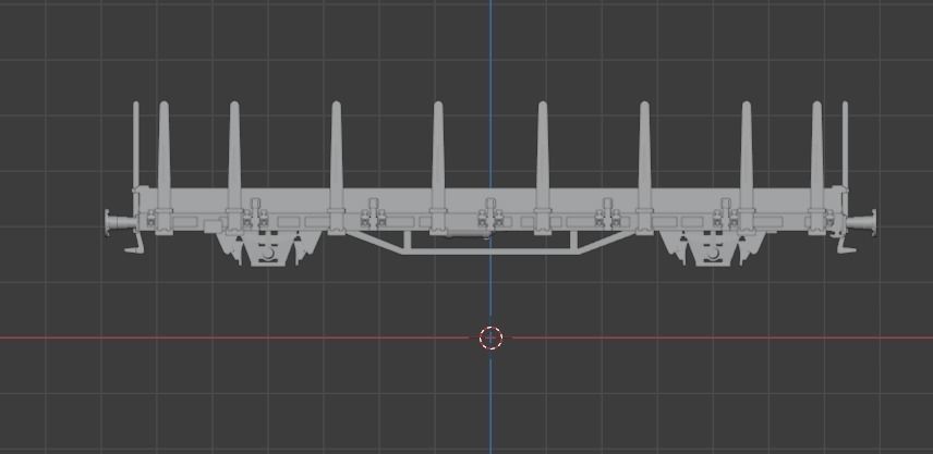 H0 1-87 scale Kbs 442 freight car 3D print model_1