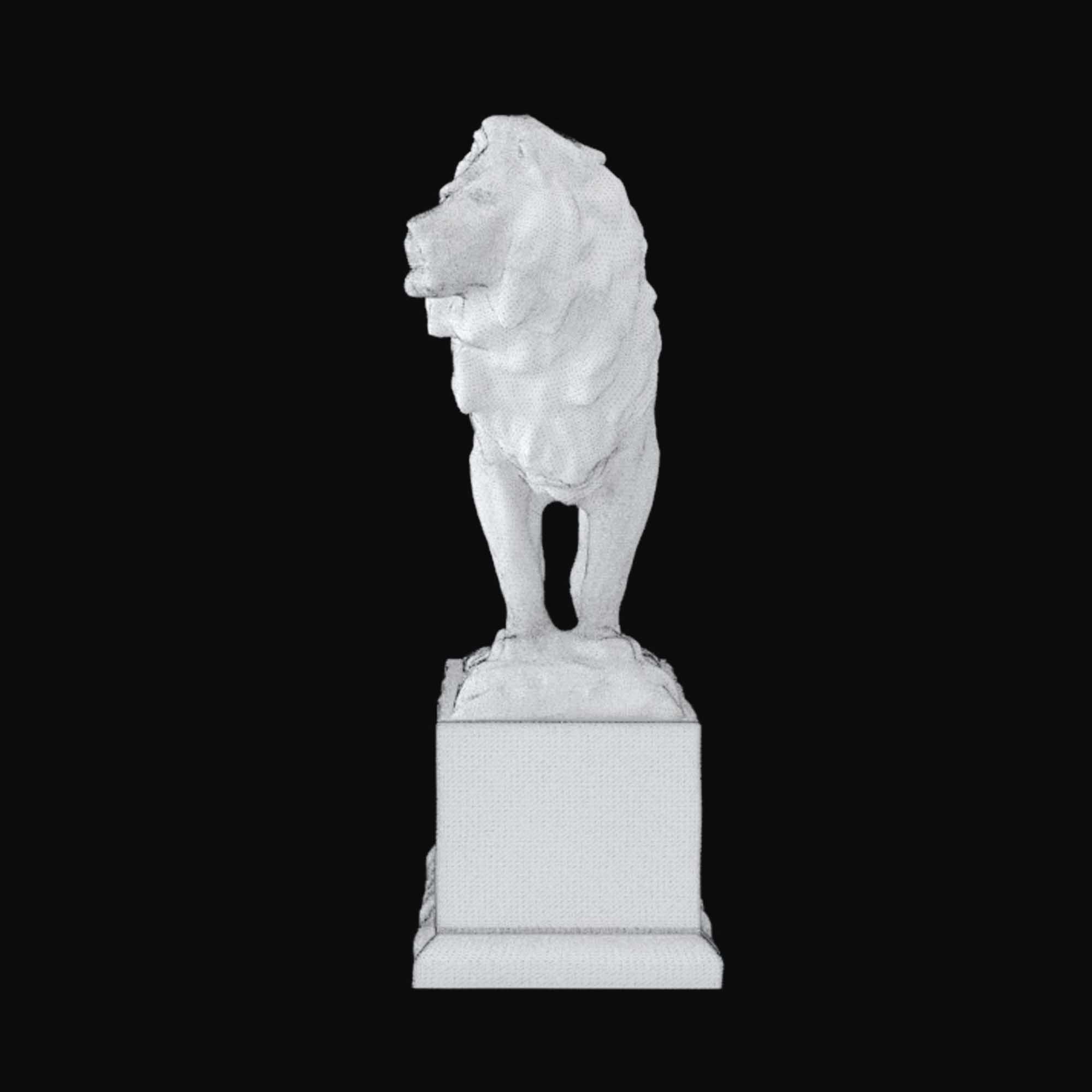 Lion Sculpture 3D model_5