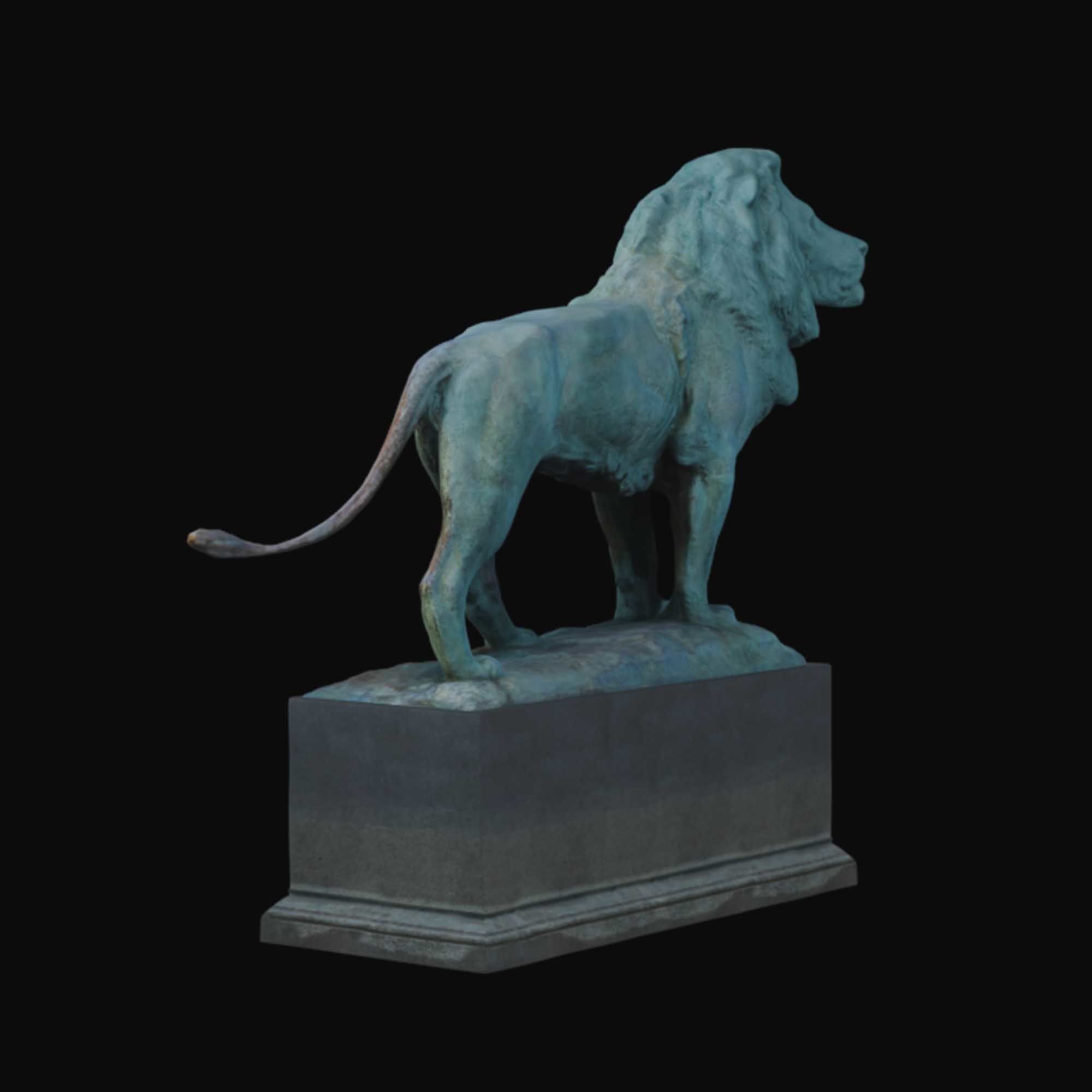 Lion Sculpture 3D model_4