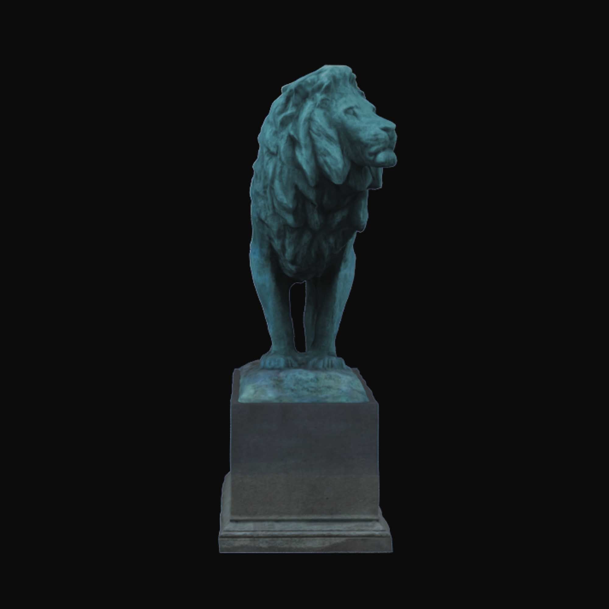 Lion Sculpture 3D model_1