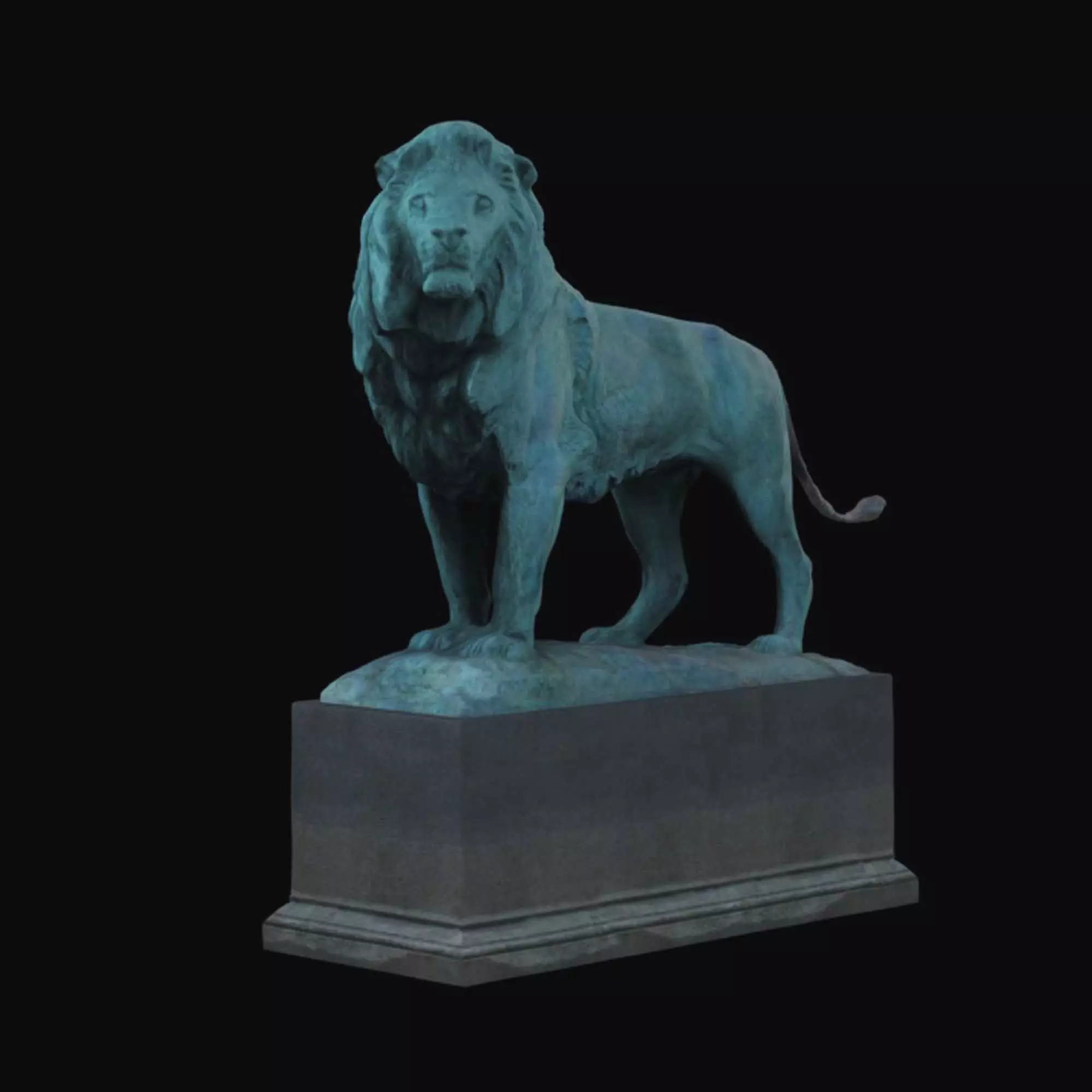 Lion Sculpture 3D model_0