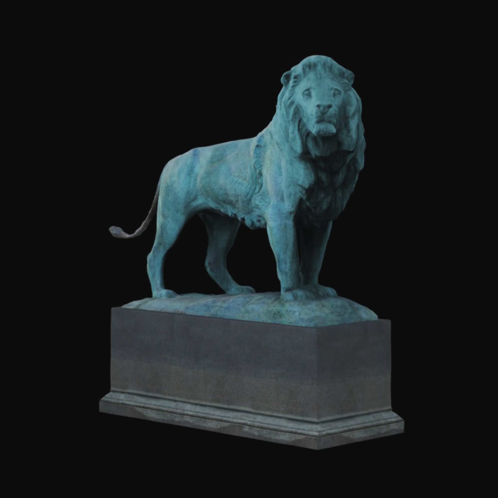 Lion Sculpture 3D model_2