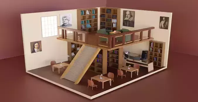 Isometric Library 3D model