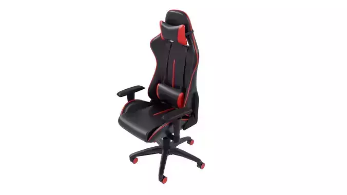 Making 3D Red Devil Gaming Chair In Blender  Low-poly 3D model