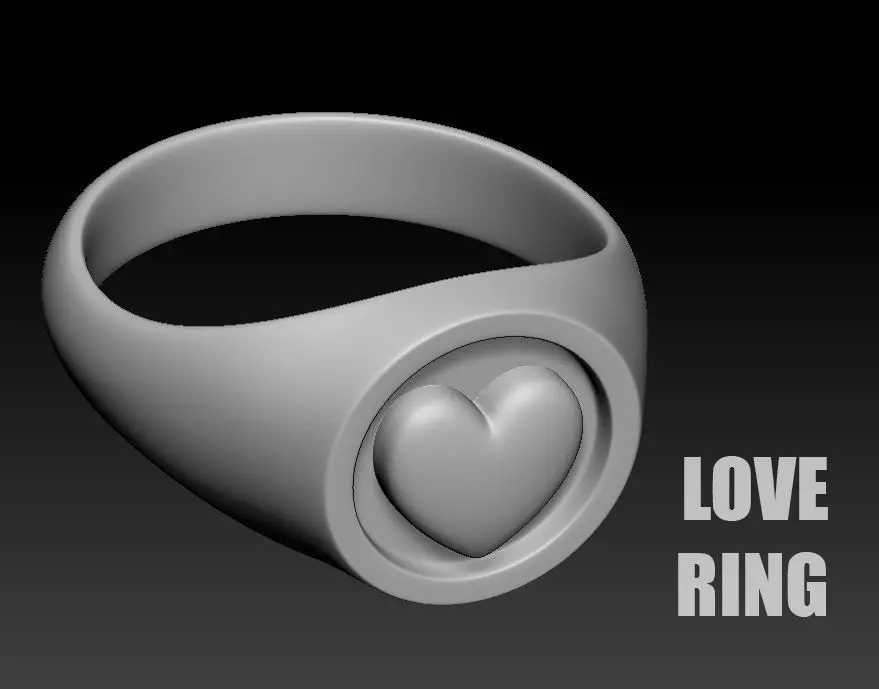 Love Ring 3D print model_0
