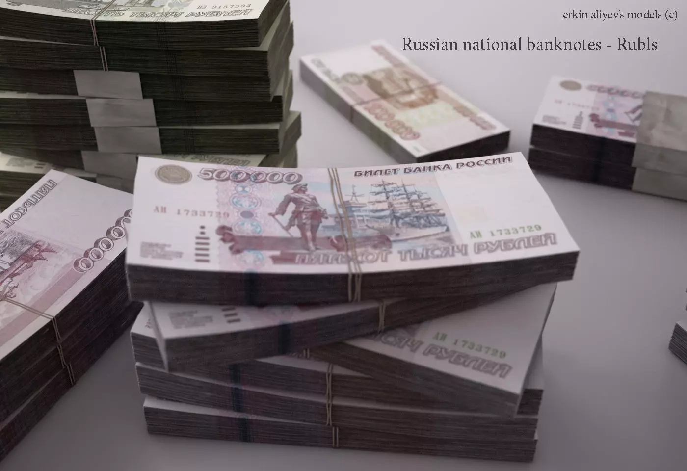 Russian Rubls 3D model_0