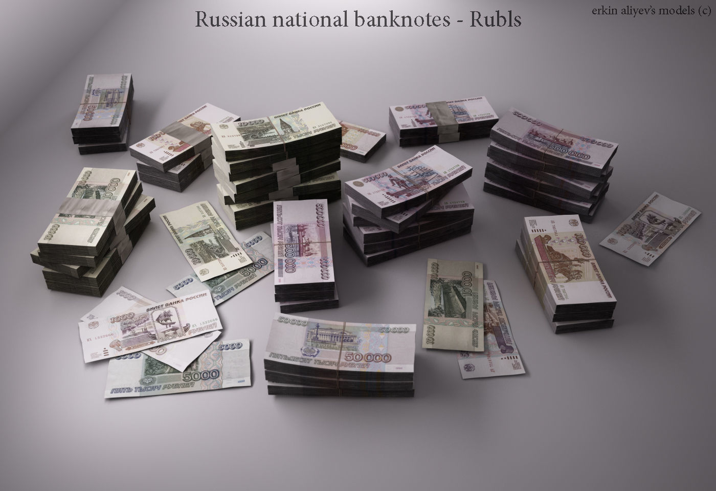 Russian Rubls 3D model_2