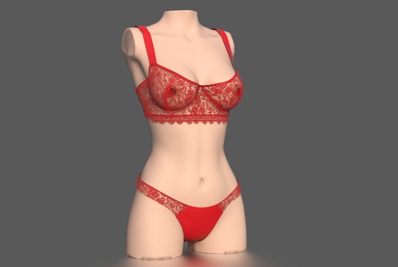 WOMEN S UNDERWEAR Low-poly 3D model_4