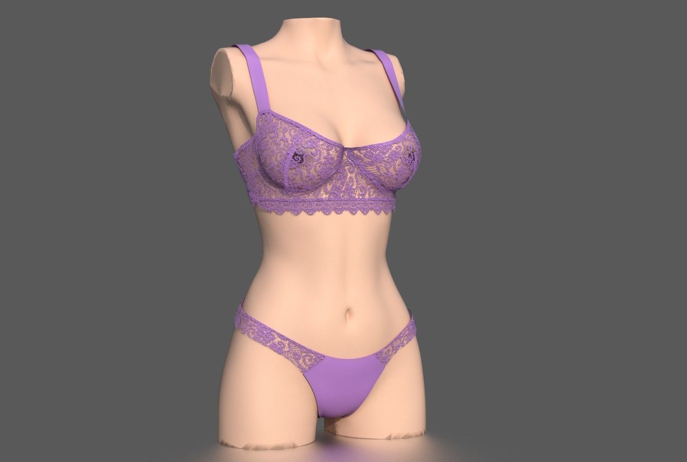 WOMEN S UNDERWEAR Low-poly 3D model_2