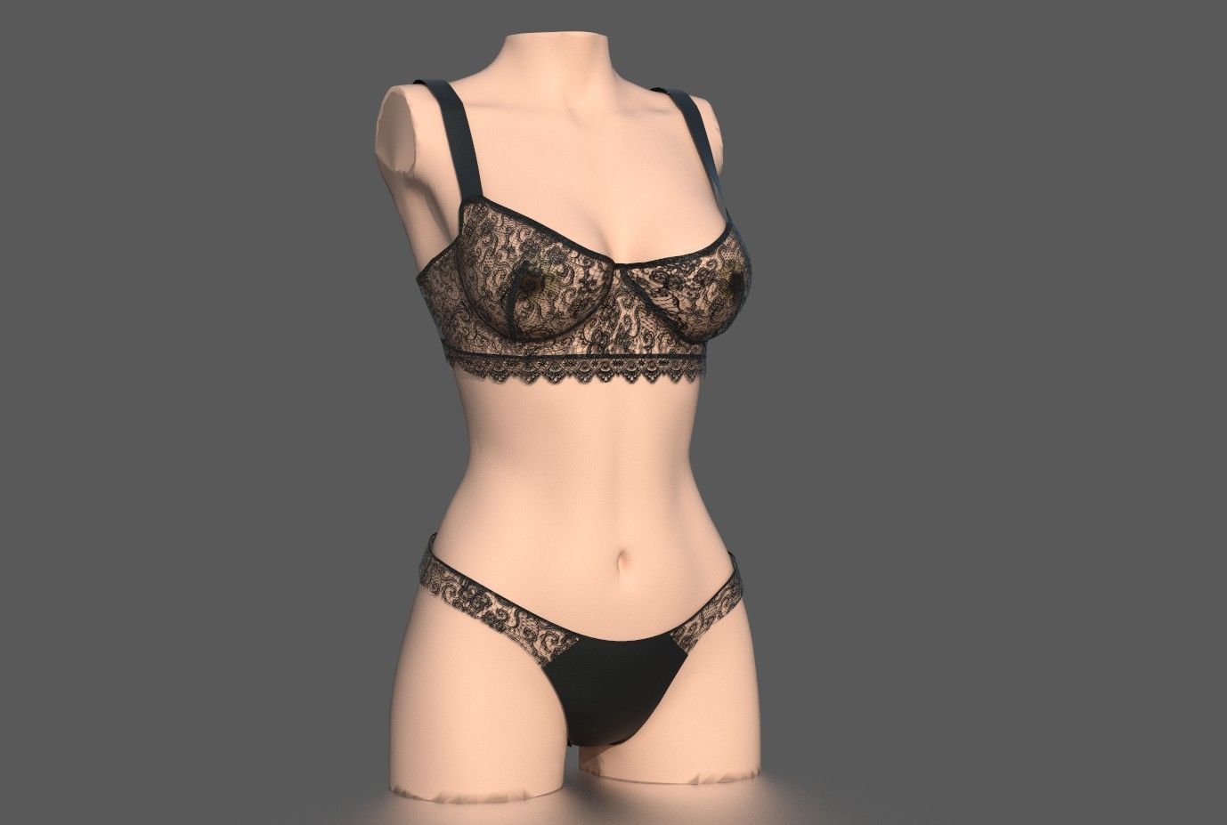 WOMEN S UNDERWEAR Low-poly 3D model_6