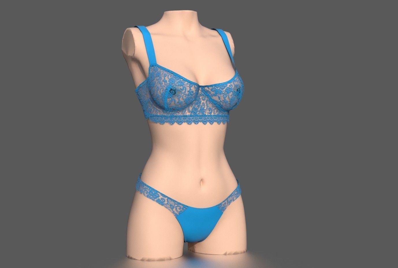 WOMEN S UNDERWEAR Low-poly 3D model_3
