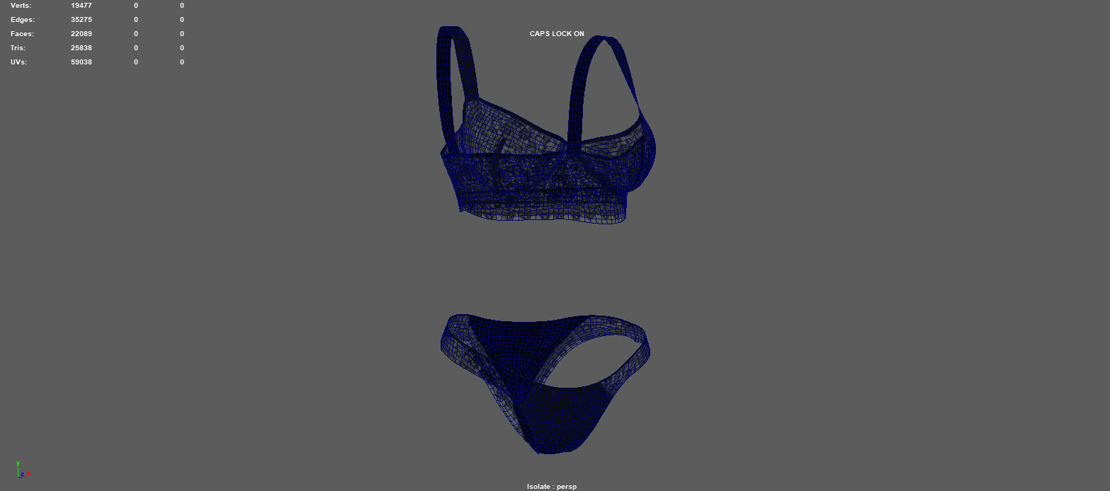 WOMEN S UNDERWEAR Low-poly 3D model_11
