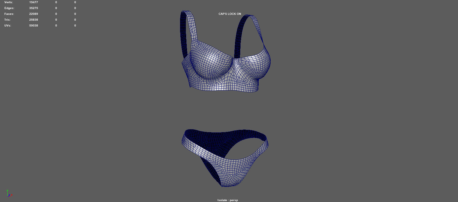 WOMEN S UNDERWEAR Low-poly 3D model_10