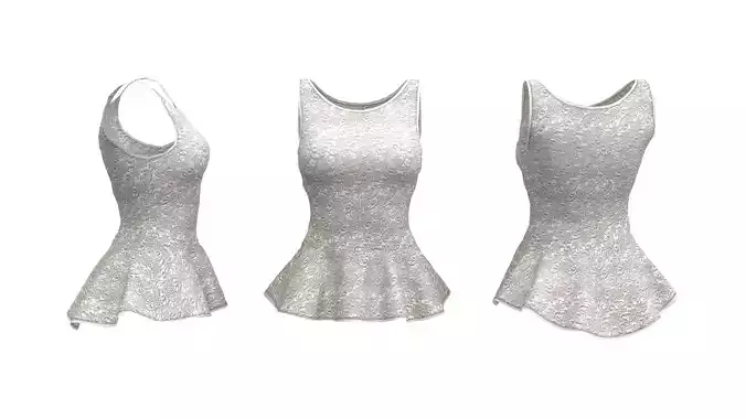 Sleeveless Peplum Top