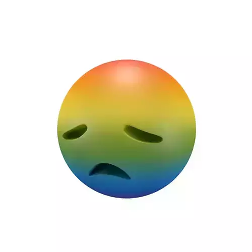 Disappointed Face 05 Low-poly 3D model