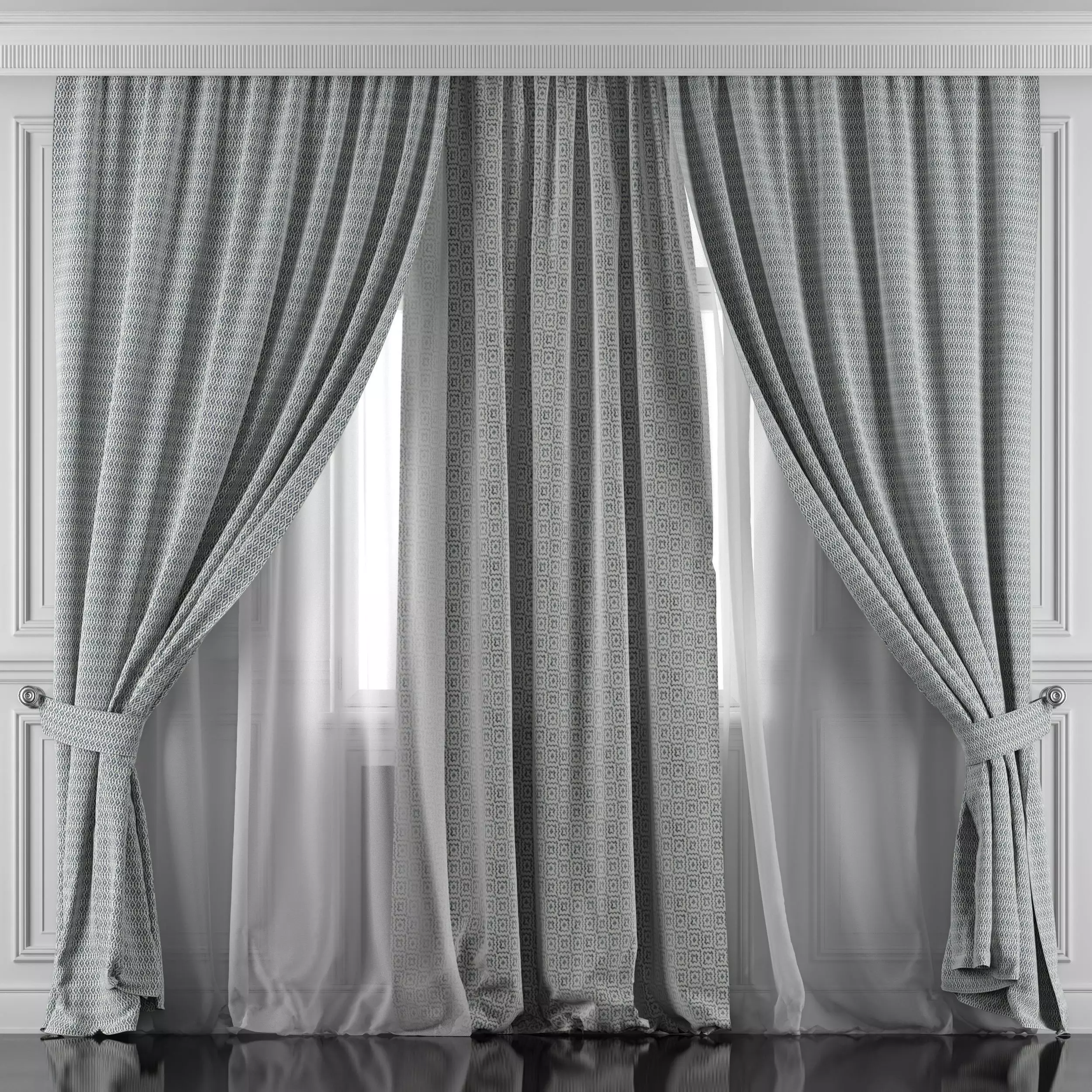 Curtain Set 402 3D model
