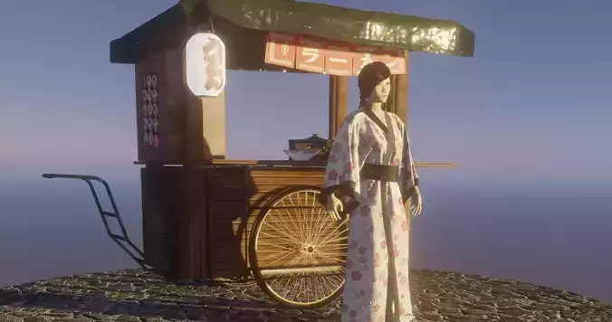 Ramen stall Free 3D model