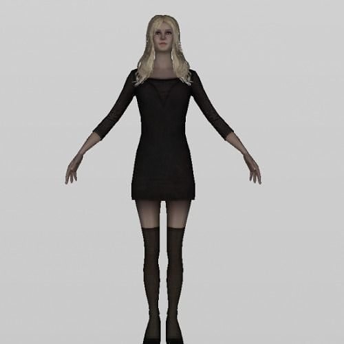women 3d model - Dancer Girl Character Free 3D model