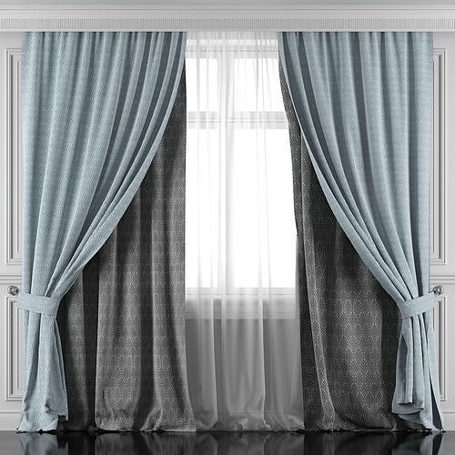 Curtain Set 406 3D model