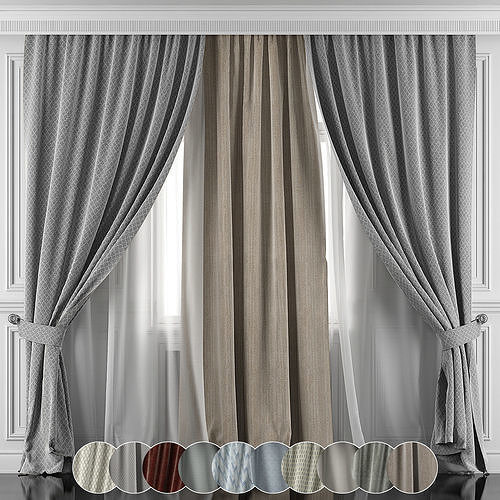 Curtain Set 408 3D model