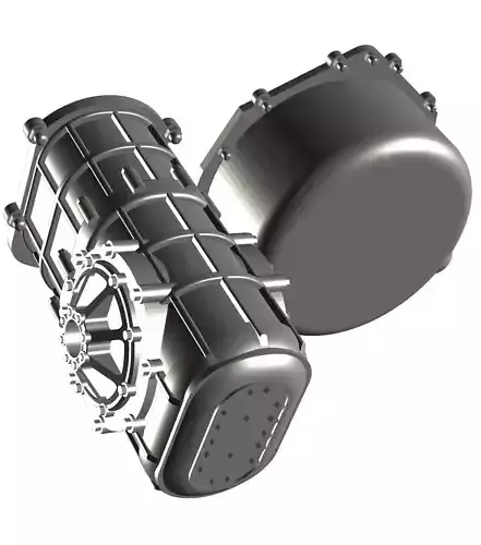 Transaxle Sequential Gearbox Transmission w bellhousing  3D print model