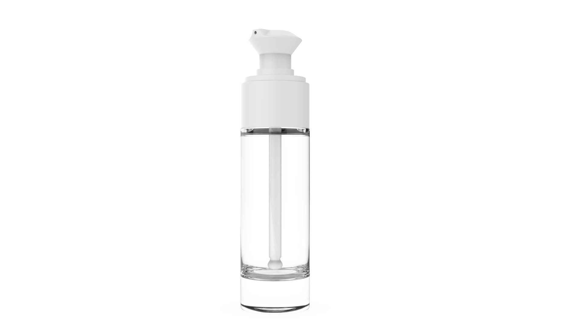 pusher bottle with cap Low-poly 3D model_1