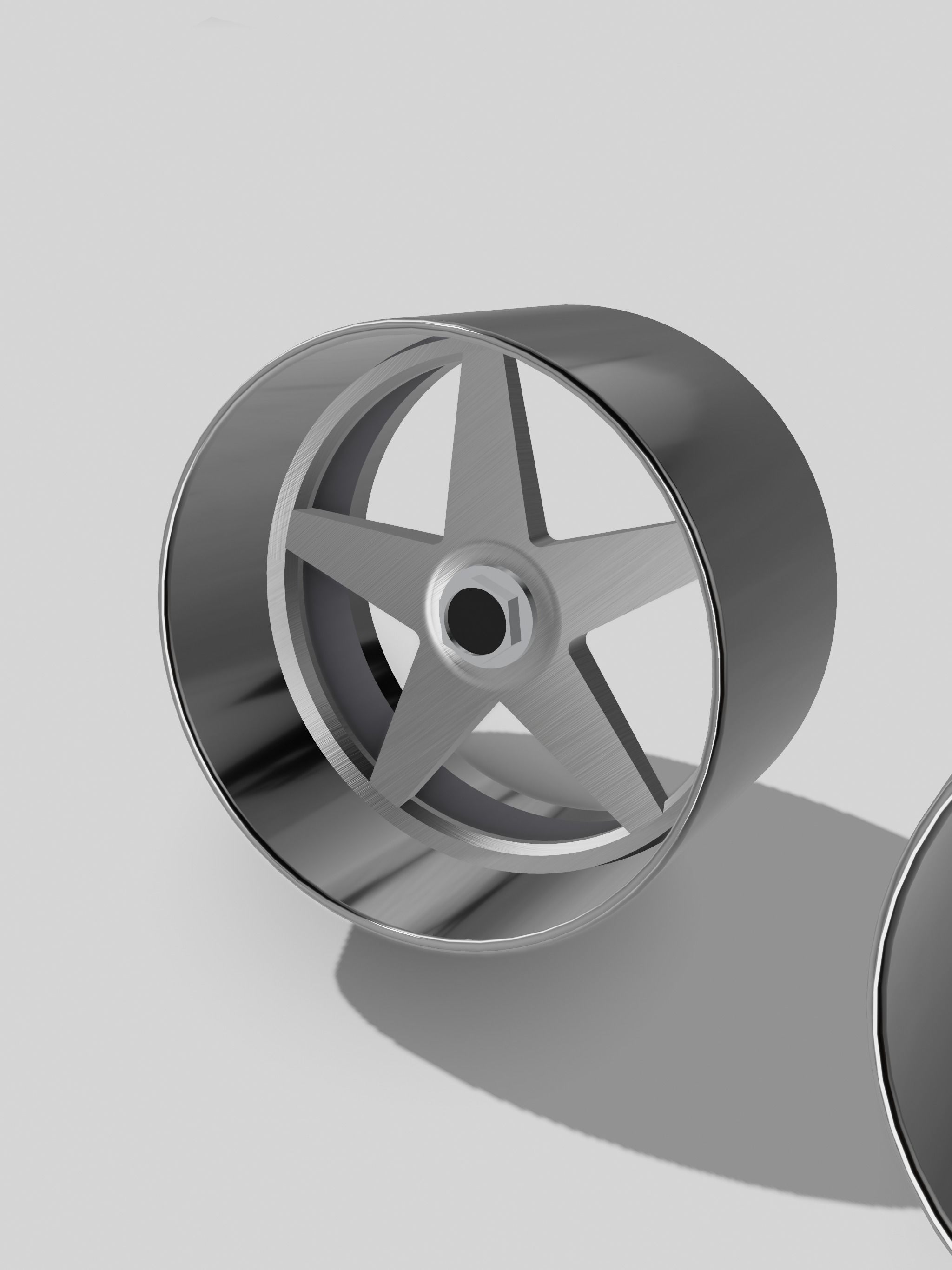 MOMO Star 3 pce Wheels staggered rims deep dish 3D print model_12
