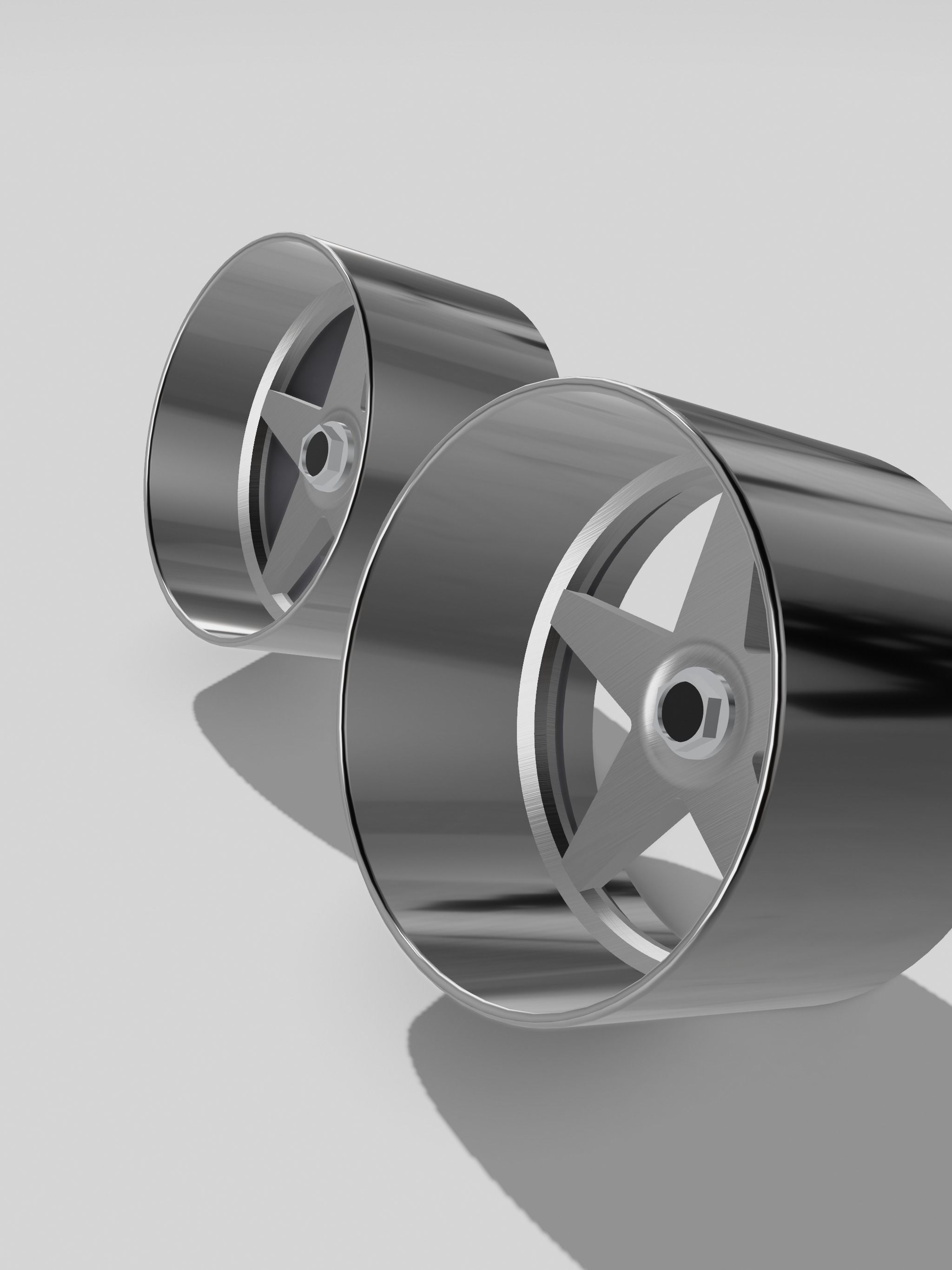 MOMO Star 3 pce Wheels staggered rims deep dish 3D print model_20