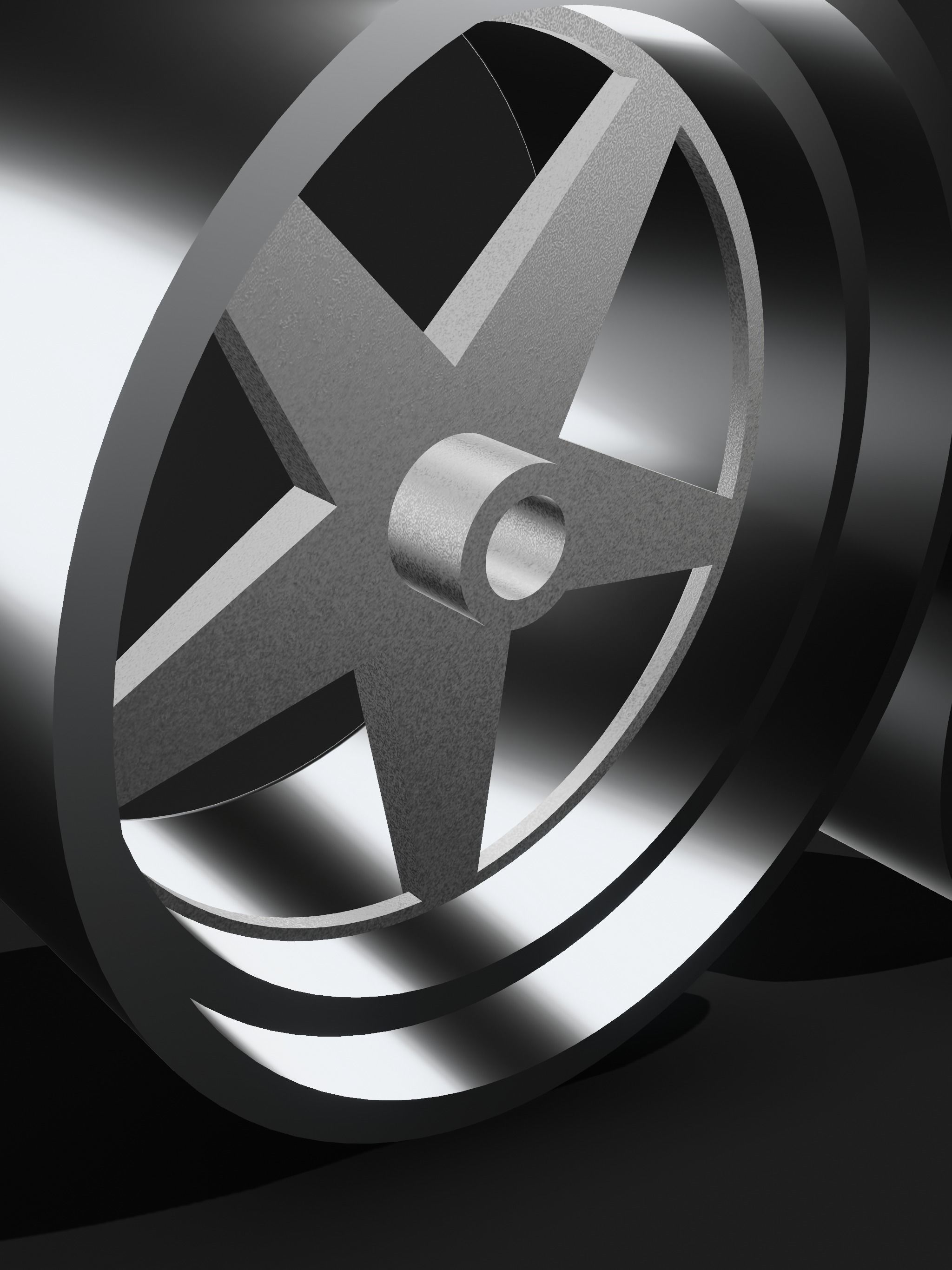 MOMO Star 3 pce Wheels staggered rims deep dish 3D print model_10