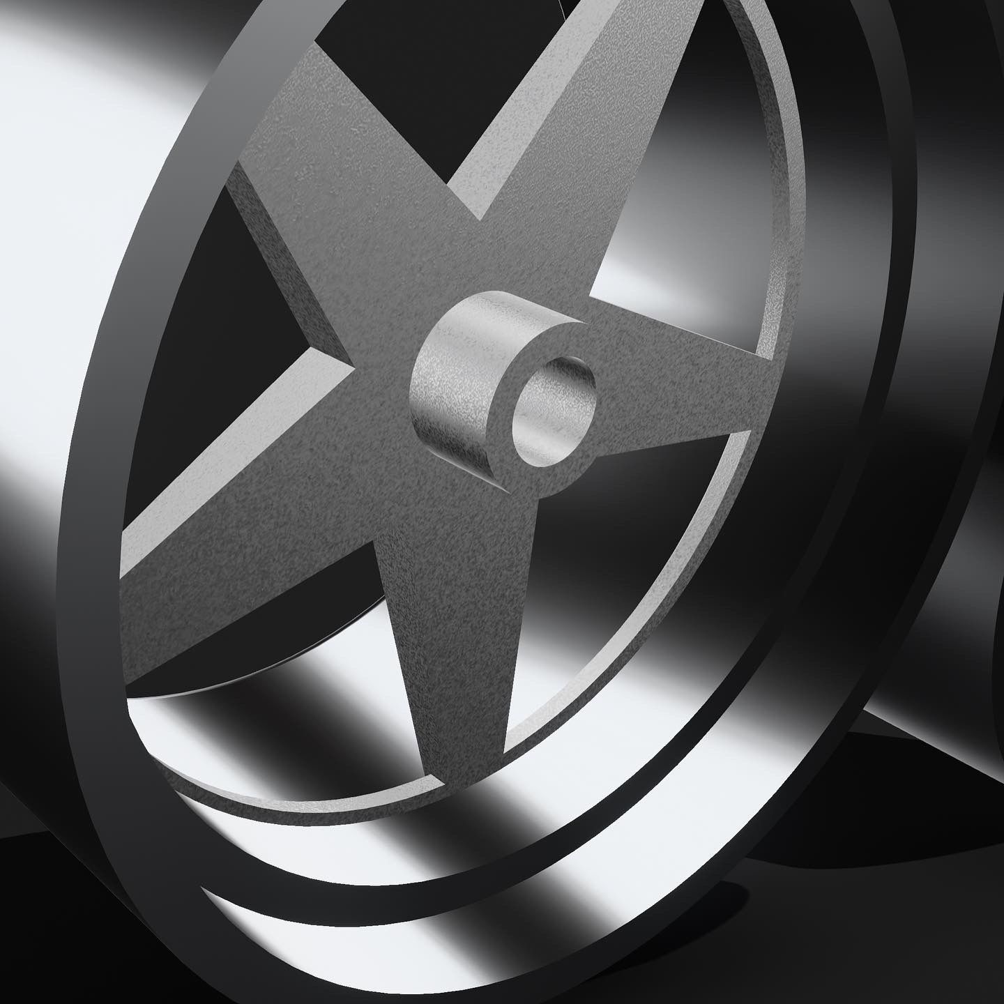 MOMO Star 3 pce Wheels staggered rims deep dish 3D print model_6