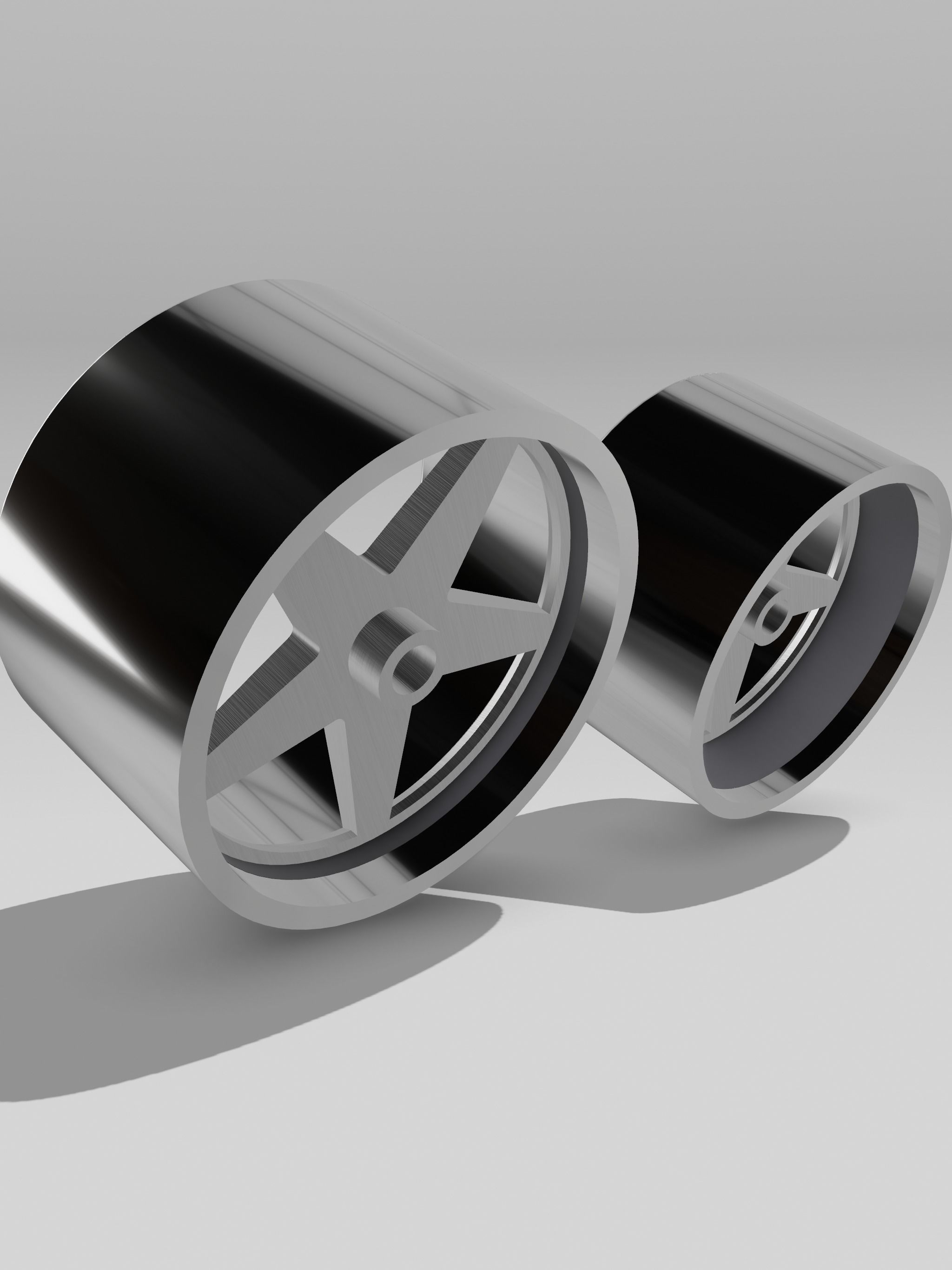 MOMO Star 3 pce Wheels staggered rims deep dish 3D print model_13