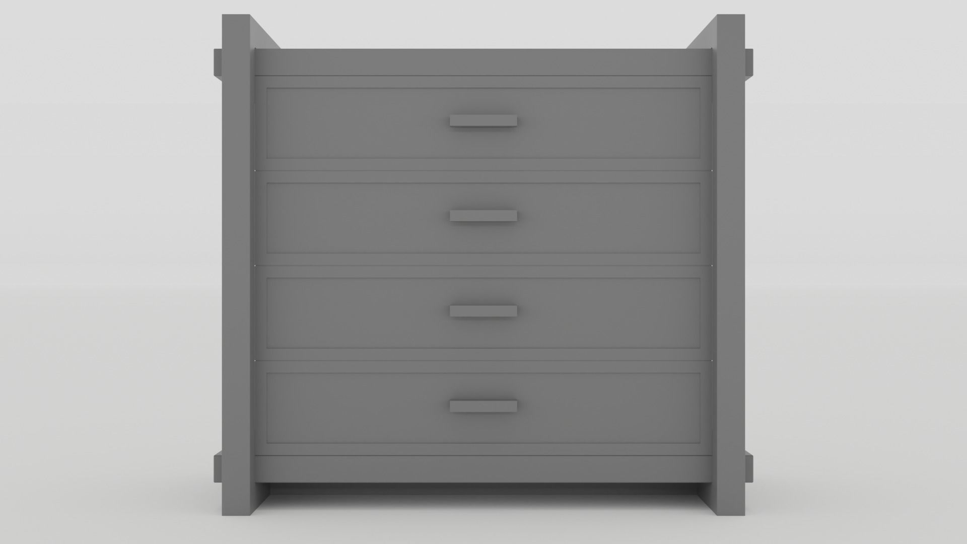 Rustica Series Dresser 3D model_2