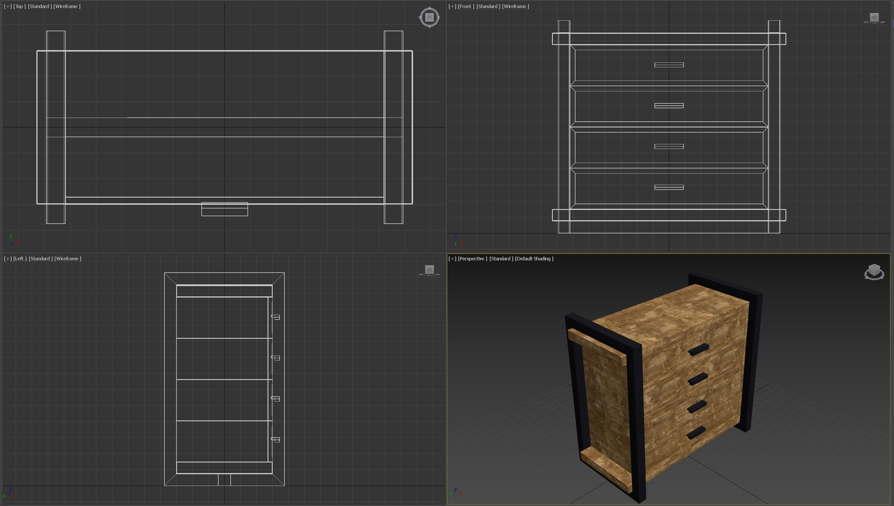 Rustica Series Dresser 3D model_5
