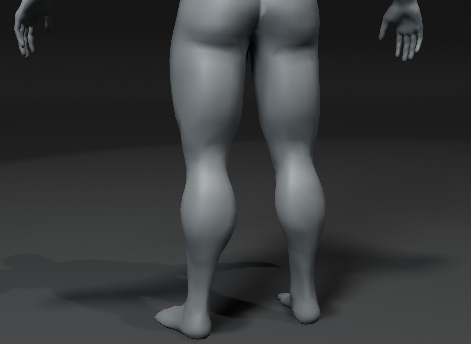 Superhero Muscular Human Male Female Body Base Mesh 10k Polygons 3D Model Collection_23