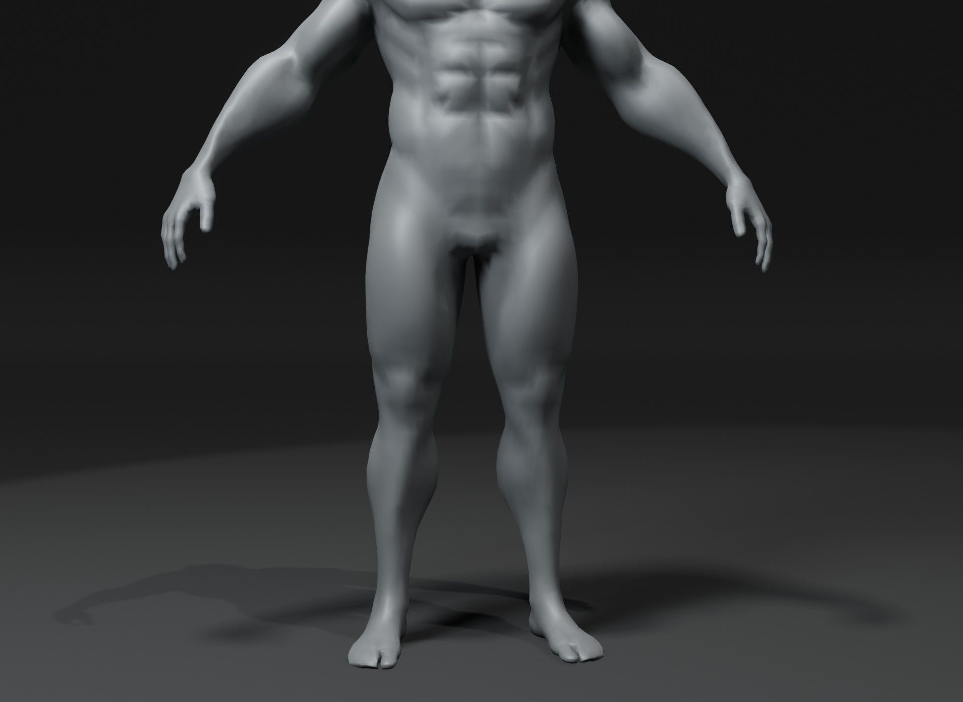 Superhero Muscular Human Male Female Body Base Mesh 10k Polygons 3D Model Collection_12