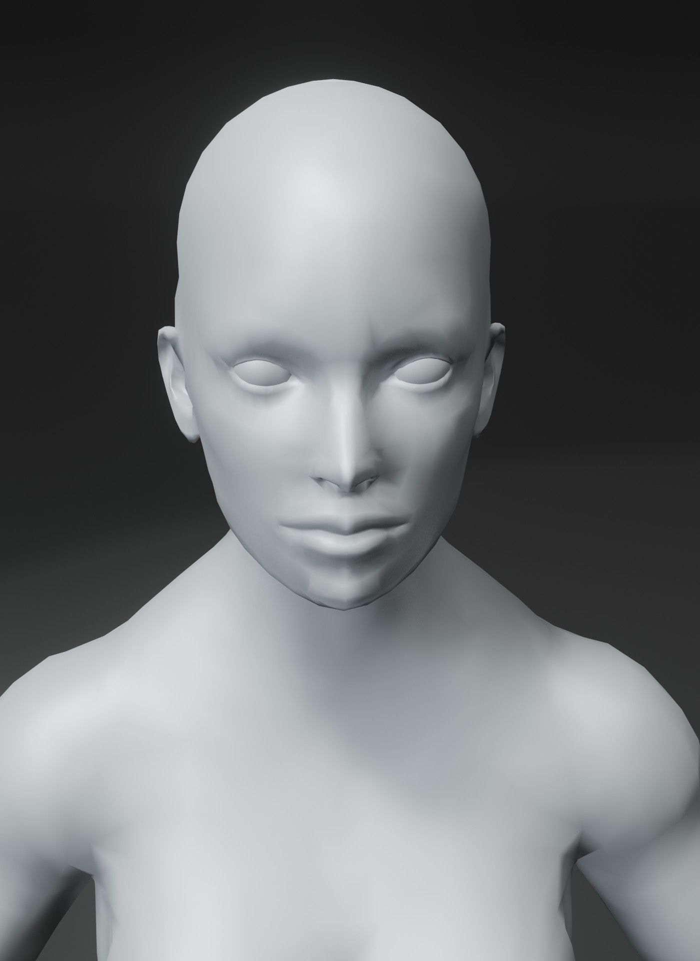 Superhero Muscular Human Male Female Body Base Mesh 10k Polygons 3D Model Collection_36