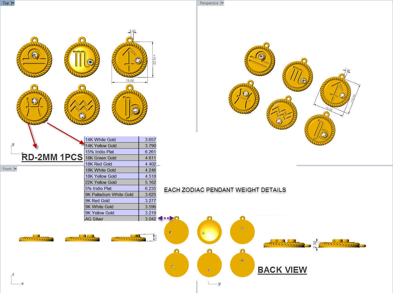 zodiac libra Leo Aries cancer 12 design  3D print model_4