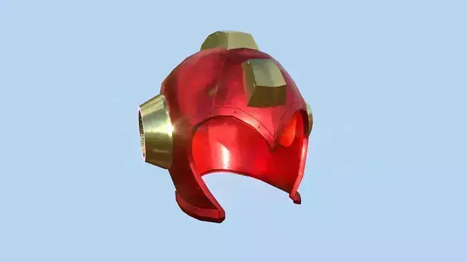 Megaman Helmet 05 - Red - Character Design Fashion