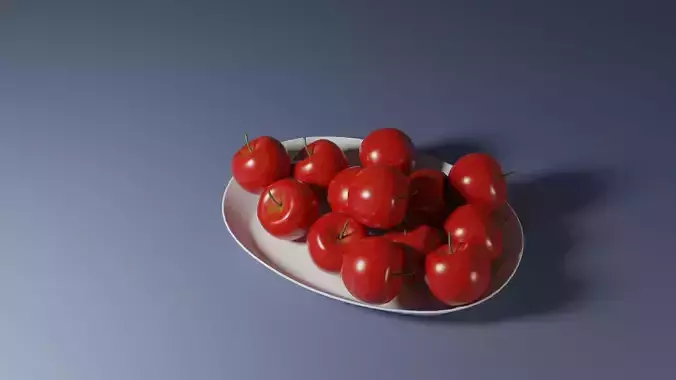 Apple Fruit Plate 3D model