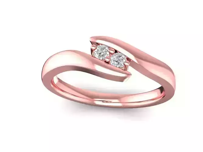 Elegant Minimalist Women Ring with Small Stones  855
