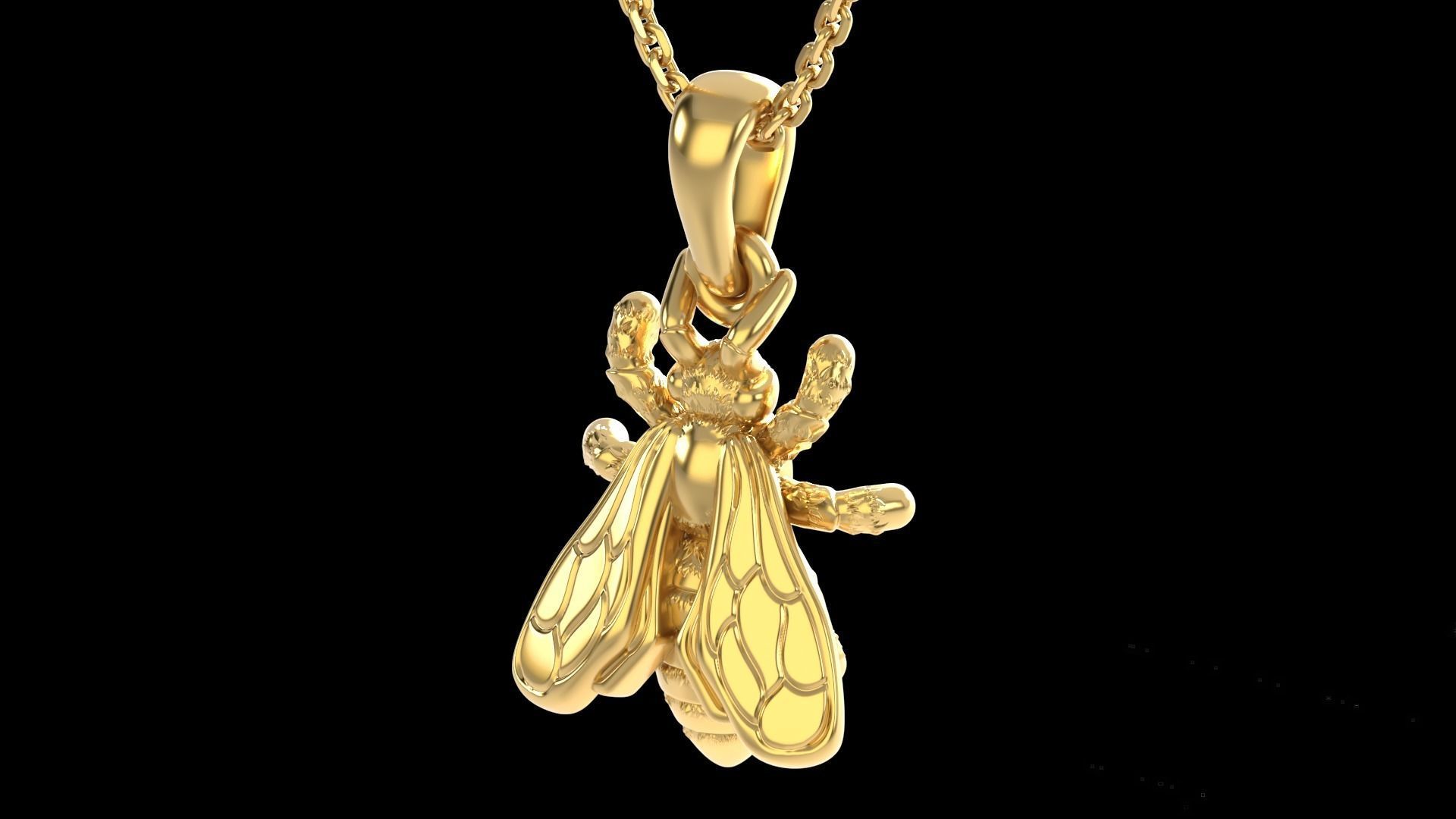 Realistic Bee pendant 3D print model_5