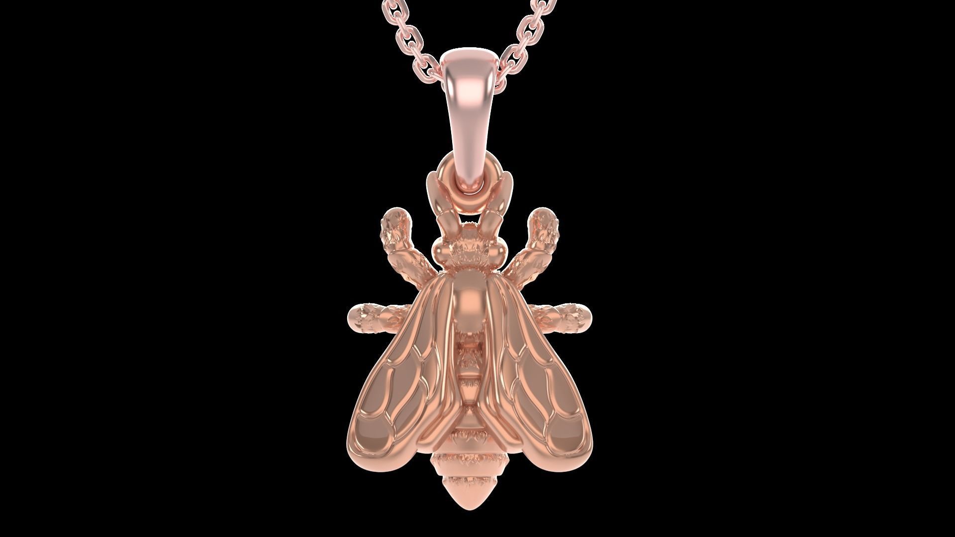 Realistic Bee pendant 3D print model_4