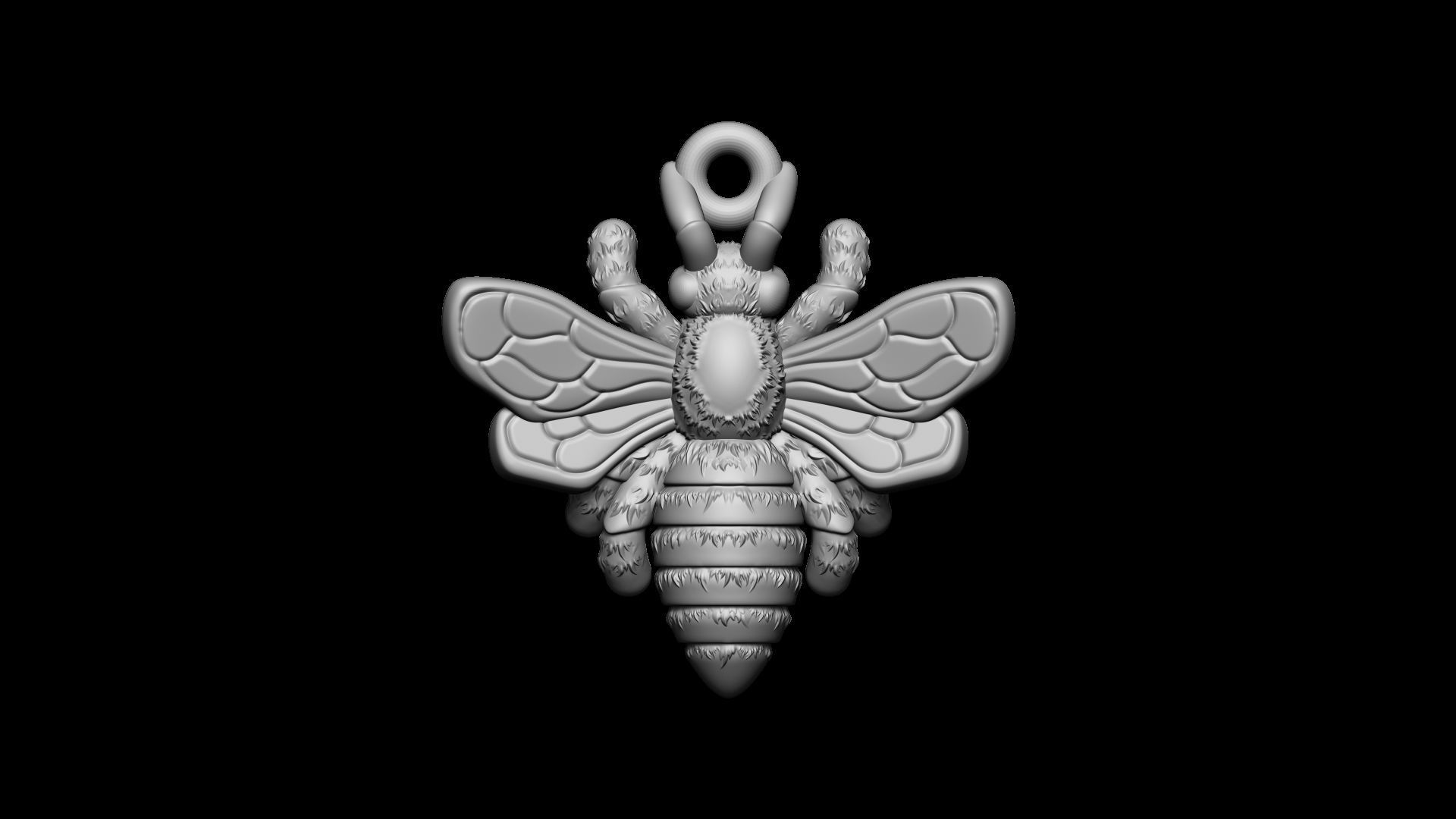 Realistic Bee pendant 3D print model_8