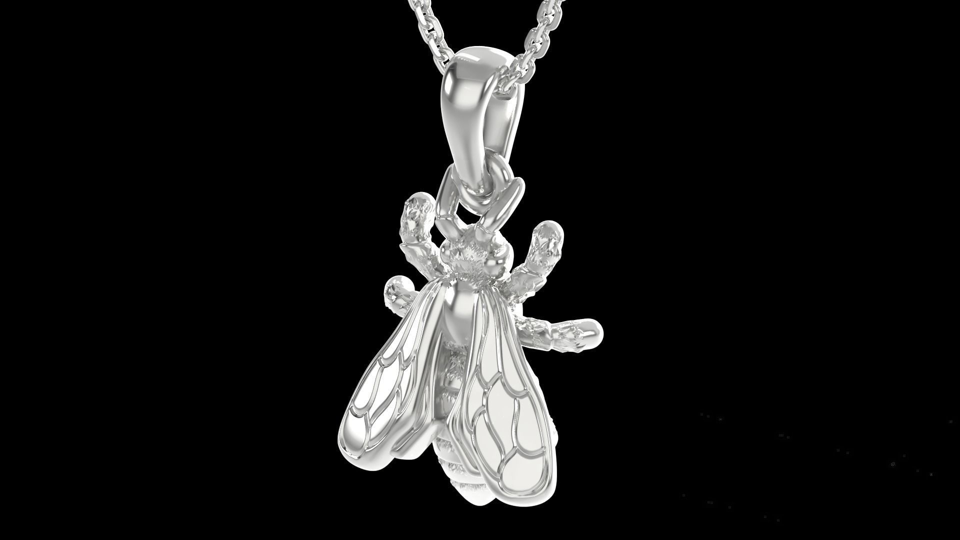 Realistic Bee pendant 3D print model_6