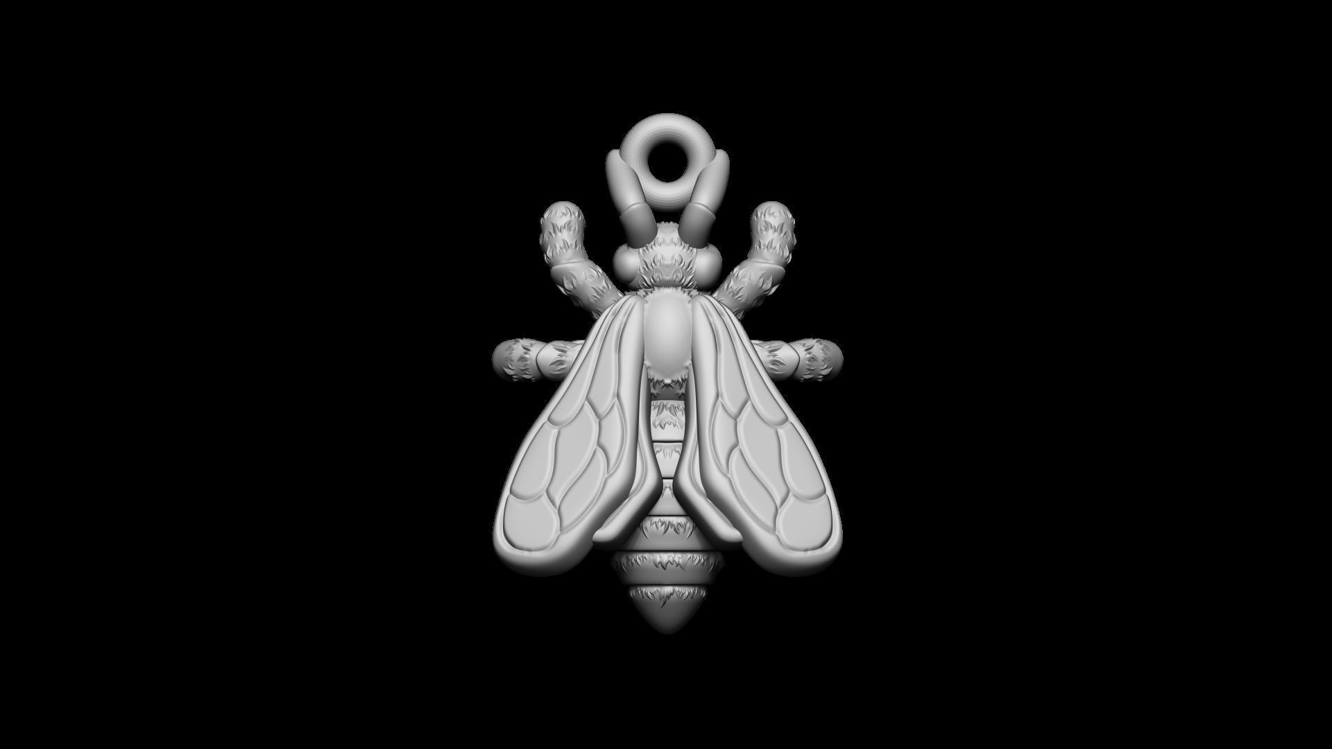 Realistic Bee pendant 3D print model_9