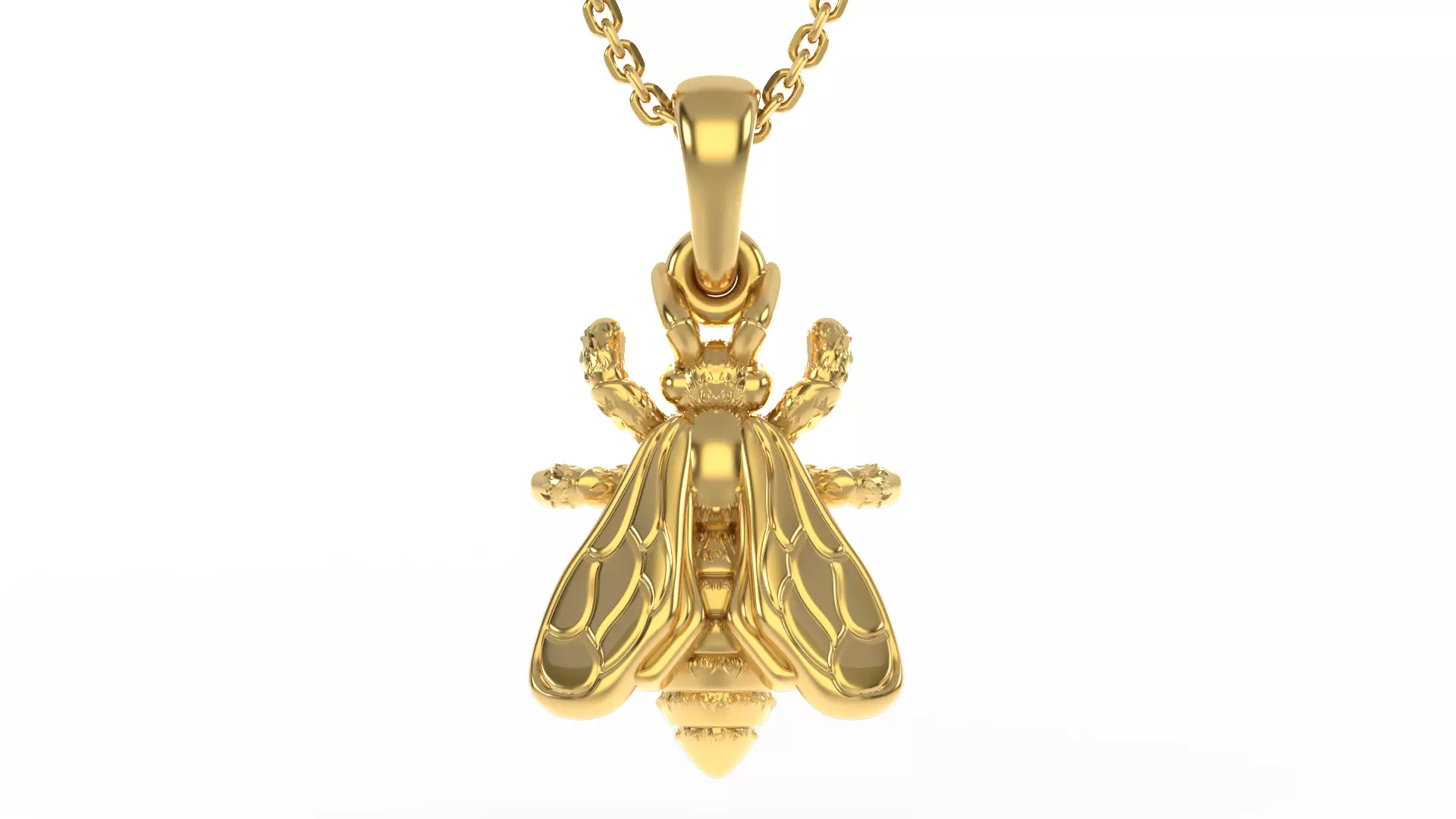 Realistic Bee pendant 3D print model_0